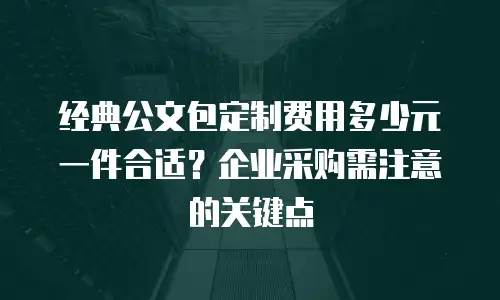 经典公文包定制费用多少元一件合适？企业采购需注意的关键点
