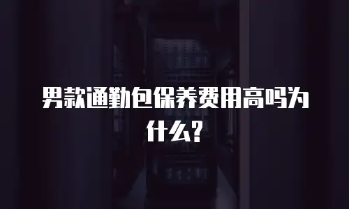 男款通勤包保养费用高吗为什么?