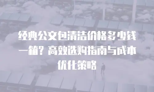 经典公文包清洁价格多少钱一箱？高效选购指南与成本优化策略