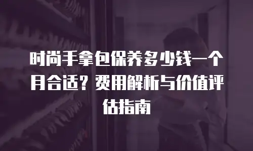 时尚手拿包保养多少钱一个月合适？费用解析与价值评估指南