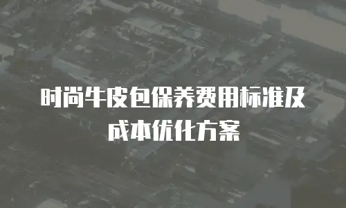 时尚牛皮包保养费用标准及成本优化方案
