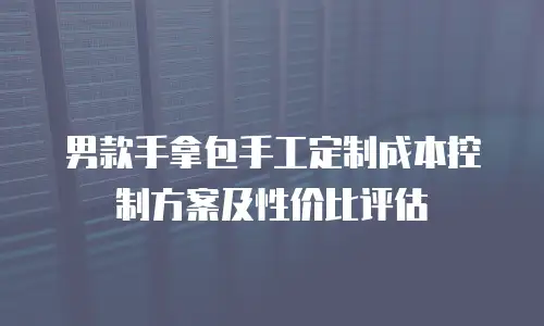 男款手拿包手工定制成本控制方案及性价比评估