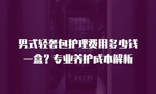 男式轻奢包护理费用多少钱一盒？专业养护成本解析