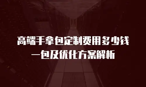高端手拿包定制费用多少钱一包及优化方案解析