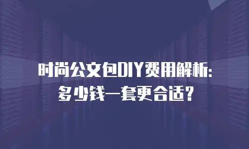 时尚公文包DIY费用解析：多少钱一套更合适？