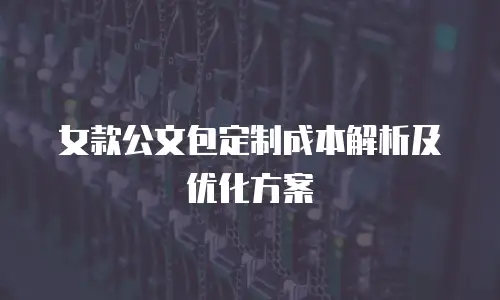 女款公文包定制成本解析及优化方案