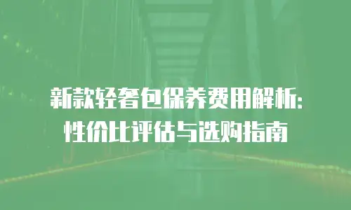 新款轻奢包保养费用解析：性价比评估与选购指南