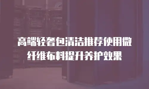 高端轻奢包清洁推荐使用微纤维布料提升养护效果