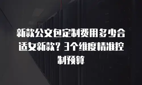 新款公文包定制费用多少合适女新款？3个维度精准控制预算