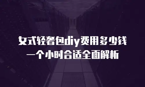 女式轻奢包diy费用多少钱一个小时合适全面解析