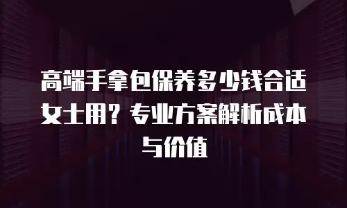 高端手拿包保养多少钱合适女士用？专业方案解析成本与价值
