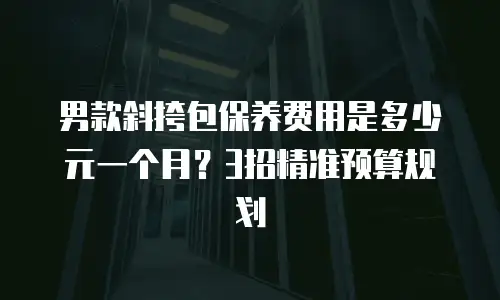 男款斜挎包保养费用是多少元一个月？3招精准预算规划