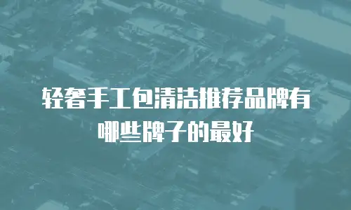 轻奢手工包清洁推荐品牌有哪些牌子的最好
