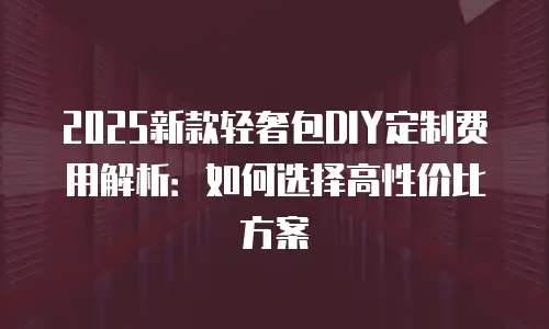 2025新款轻奢包DIY定制费用解析：如何选择高性价比方案