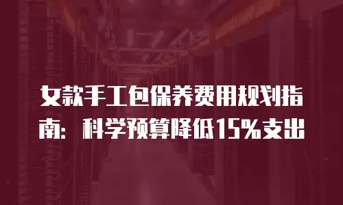 女款手工包保养费用规划指南：科学预算降低15%支出