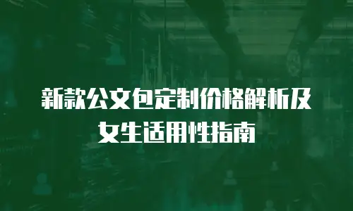 新款公文包定制价格解析及女生适用性指南
