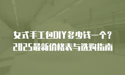 女式手工包DIY多少钱一个？2025最新价格表与选购指南