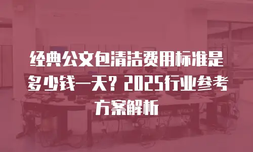 经典公文包清洁费用标准是多少钱一天？2025行业参考方案解析