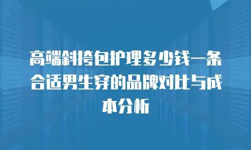高端斜挎包护理多少钱一条 合适男生穿的品牌对比与成本分析