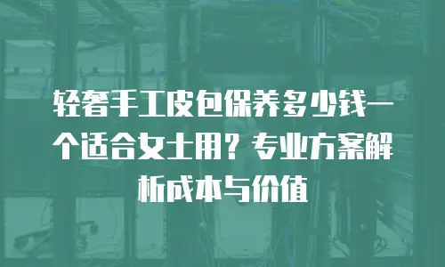 轻奢手工皮包保养多少钱一个适合女士用？专业方案解析成本与价值
