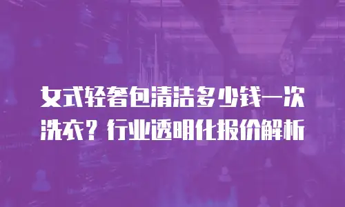 女式轻奢包清洁多少钱一次洗衣？行业透明化报价解析