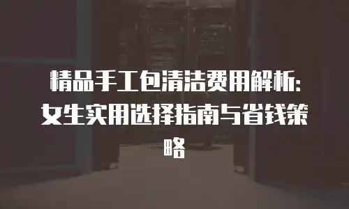 精品手工包清洁费用解析：女生实用选择指南与省钱策略