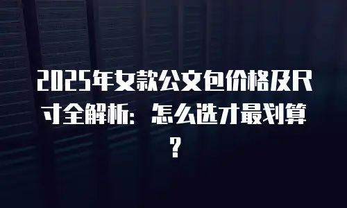 2025年女款公文包价格及尺寸全解析：怎么选才最划算？