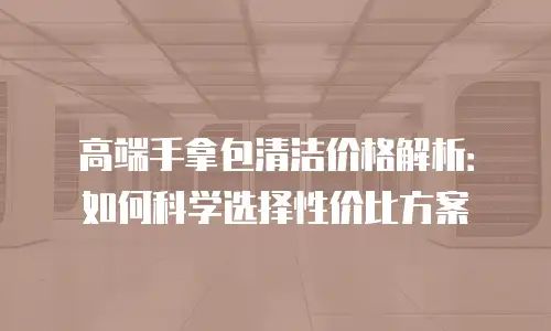 高端手拿包清洁价格解析：如何科学选择性价比方案