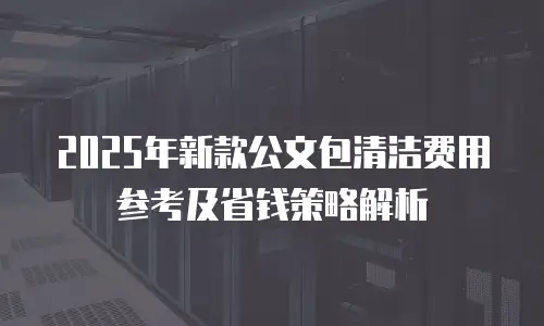2025年新款公文包清洁费用参考及省钱策略解析
