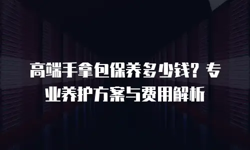 高端手拿包保养多少钱？专业养护方案与费用解析