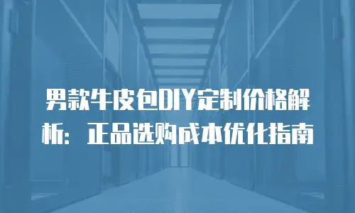 男款牛皮包DIY定制价格解析：正品选购成本优化指南