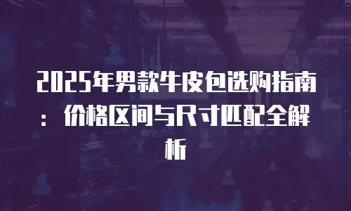 2025年男款牛皮包选购指南：价格区间与尺寸匹配全解析