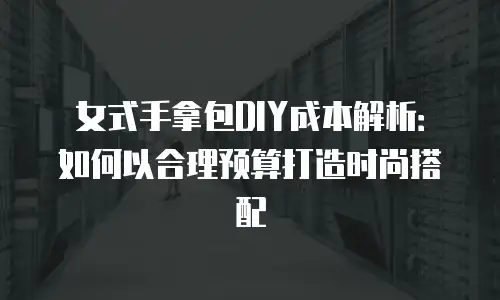 女式手拿包DIY成本解析：如何以合理预算打造时尚搭配