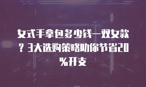 女式手拿包多少钱一双女款？3大选购策略助你节省20%开支