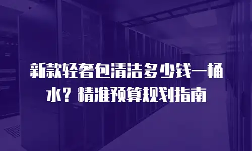 新款轻奢包清洁多少钱一桶水？精准预算规划指南