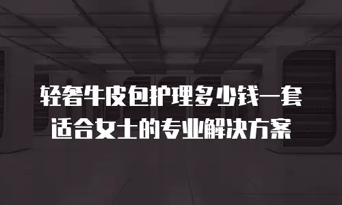 轻奢牛皮包护理多少钱一套适合女士的专业解决方案