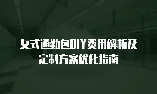 女式通勤包DIY费用解析及定制方案优化指南