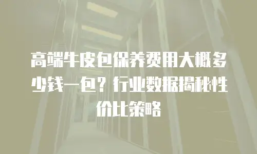 高端牛皮包保养费用大概多少钱一包？行业数据揭秘性价比策略