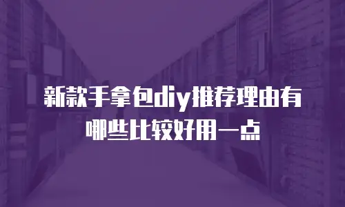 新款手拿包diy推荐理由有哪些比较好用一点