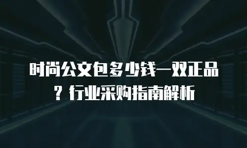 时尚公文包多少钱一双正品？行业采购指南解析