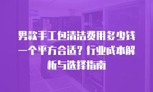 男款手工包清洁费用多少钱一个平方合适？行业成本解析与选择指南