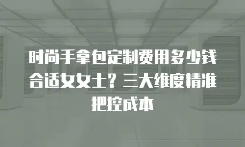时尚手拿包定制费用多少钱合适女女士？三大维度精准把控成本