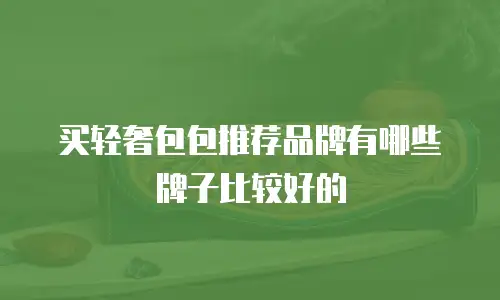 买轻奢包包推荐品牌有哪些牌子比较好的