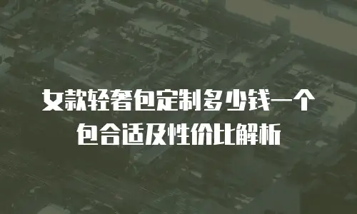 女款轻奢包定制多少钱一个包合适及性价比解析