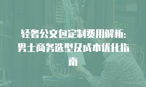 轻奢公文包定制费用解析：男士商务选型及成本优化指南