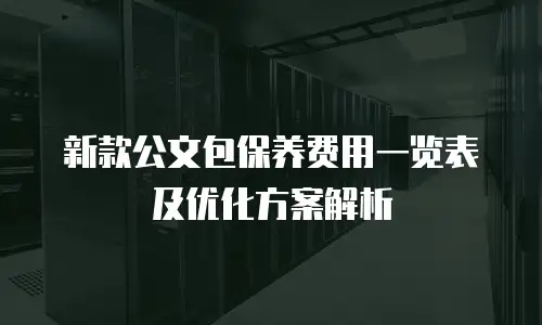 新款公文包保养费用一览表及优化方案解析