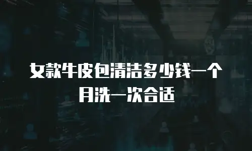 女款牛皮包清洁多少钱一个月洗一次合适