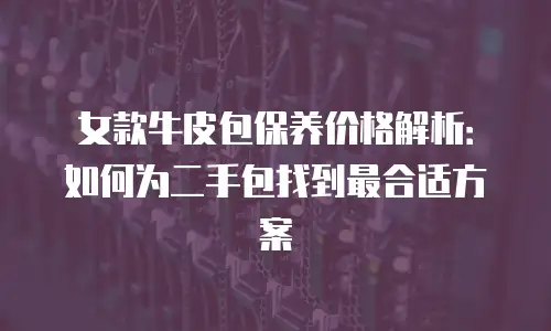 女款牛皮包保养价格解析：如何为二手包找到最合适方案