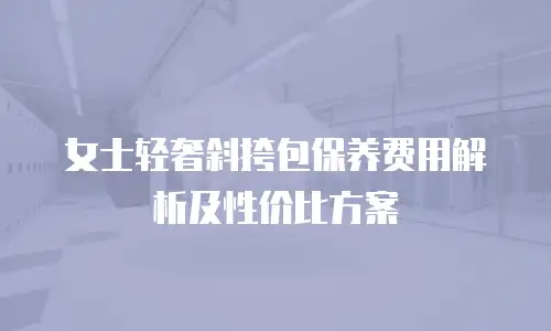 女士轻奢斜挎包保养费用解析及性价比方案