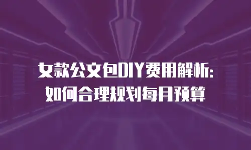 女款公文包DIY费用解析：如何合理规划每月预算